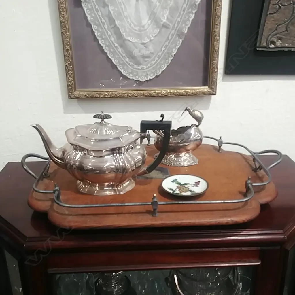 OAK SERVING TRAY + EP PCS ETC Image 1++