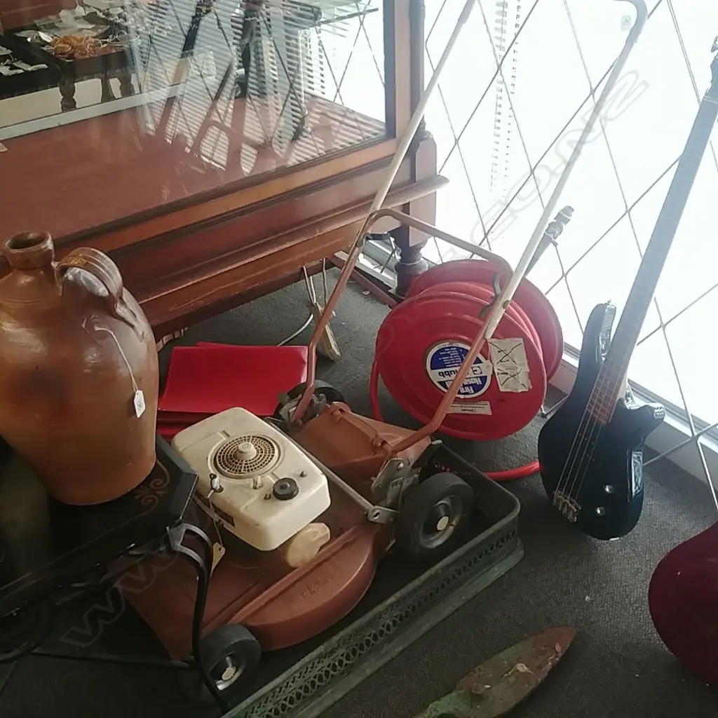 VINTAGE MASPORT 2 STROKE IRON HORSE LAWN MOWER C1970'S Image 1++