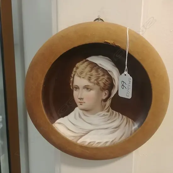 HAND PAINTED PLATE IN FRAME 