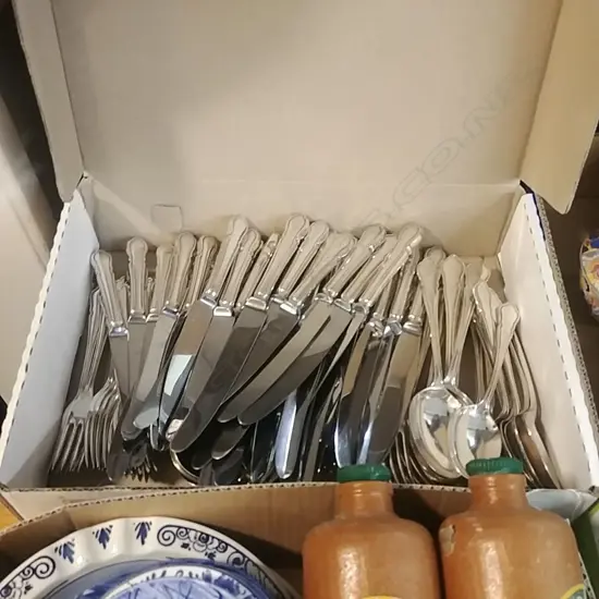 LARGE SHEFFIELD PLATE CUTLERY SERVICE