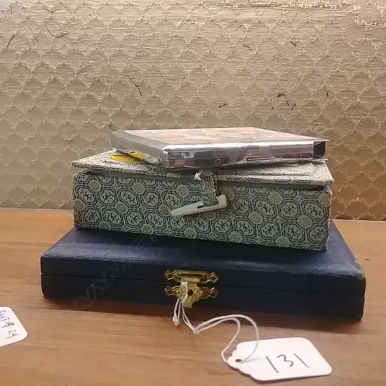 EPNS COFFEE BEAN SPOONS, CIG CASE ETC