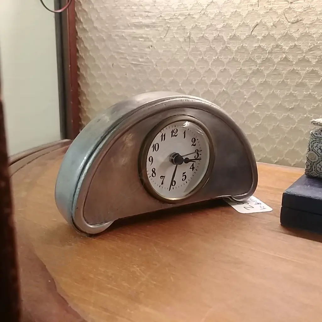 ART DECO PEWTER CLOCK Image 1++