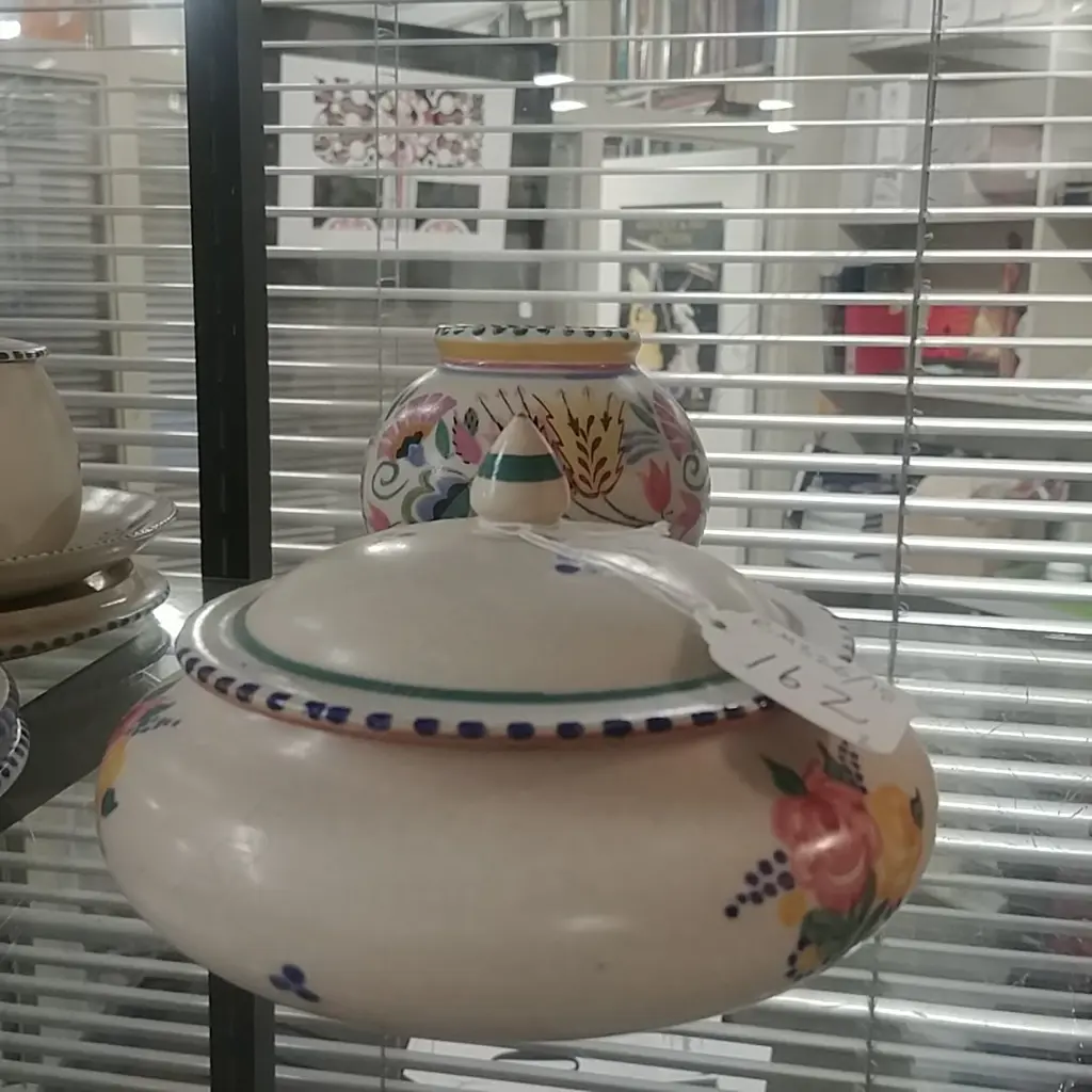 RETRO POOLE VASE + LIDDED POT Image 1++