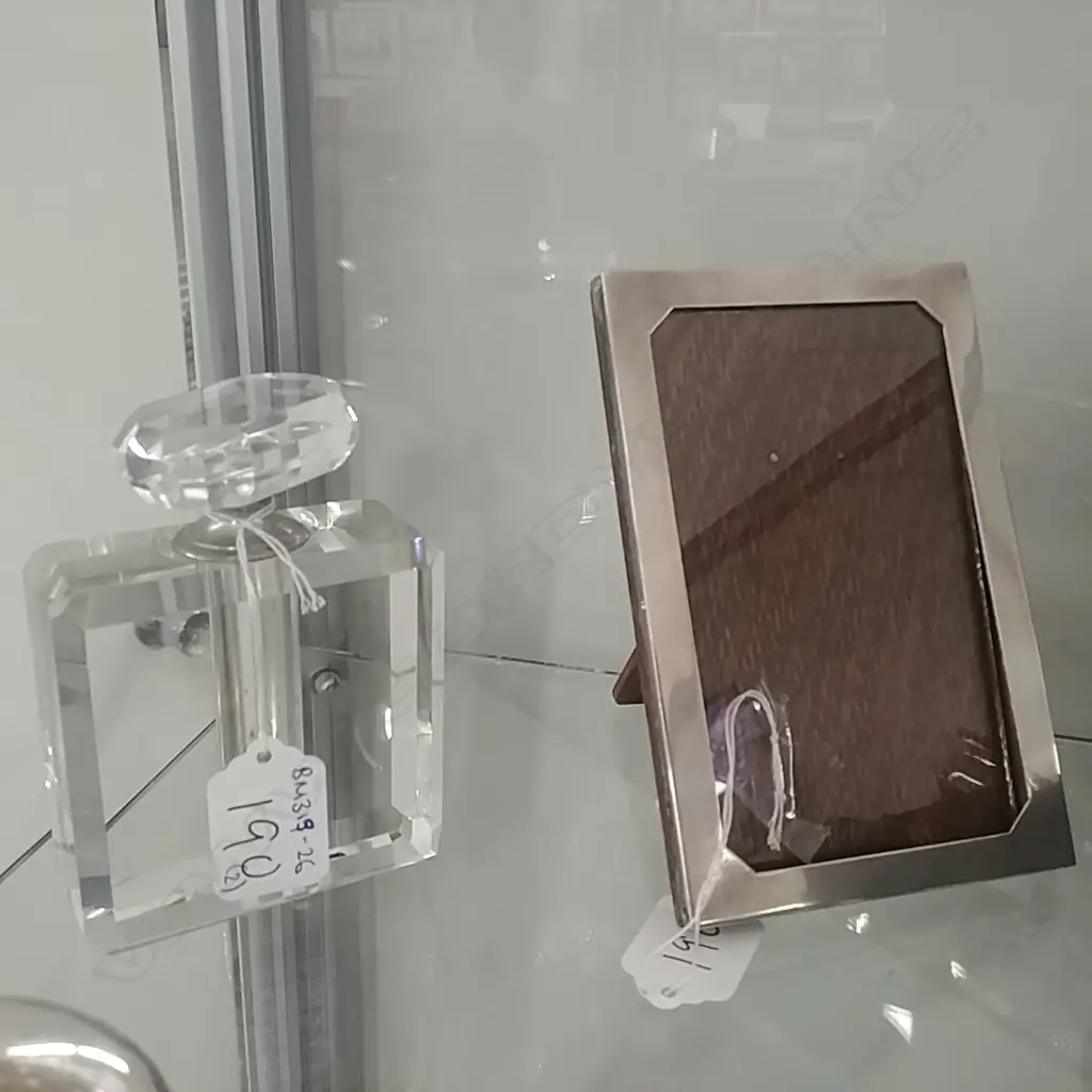 STERLING PICTURE FRAME AND BOTTLE Image 1++