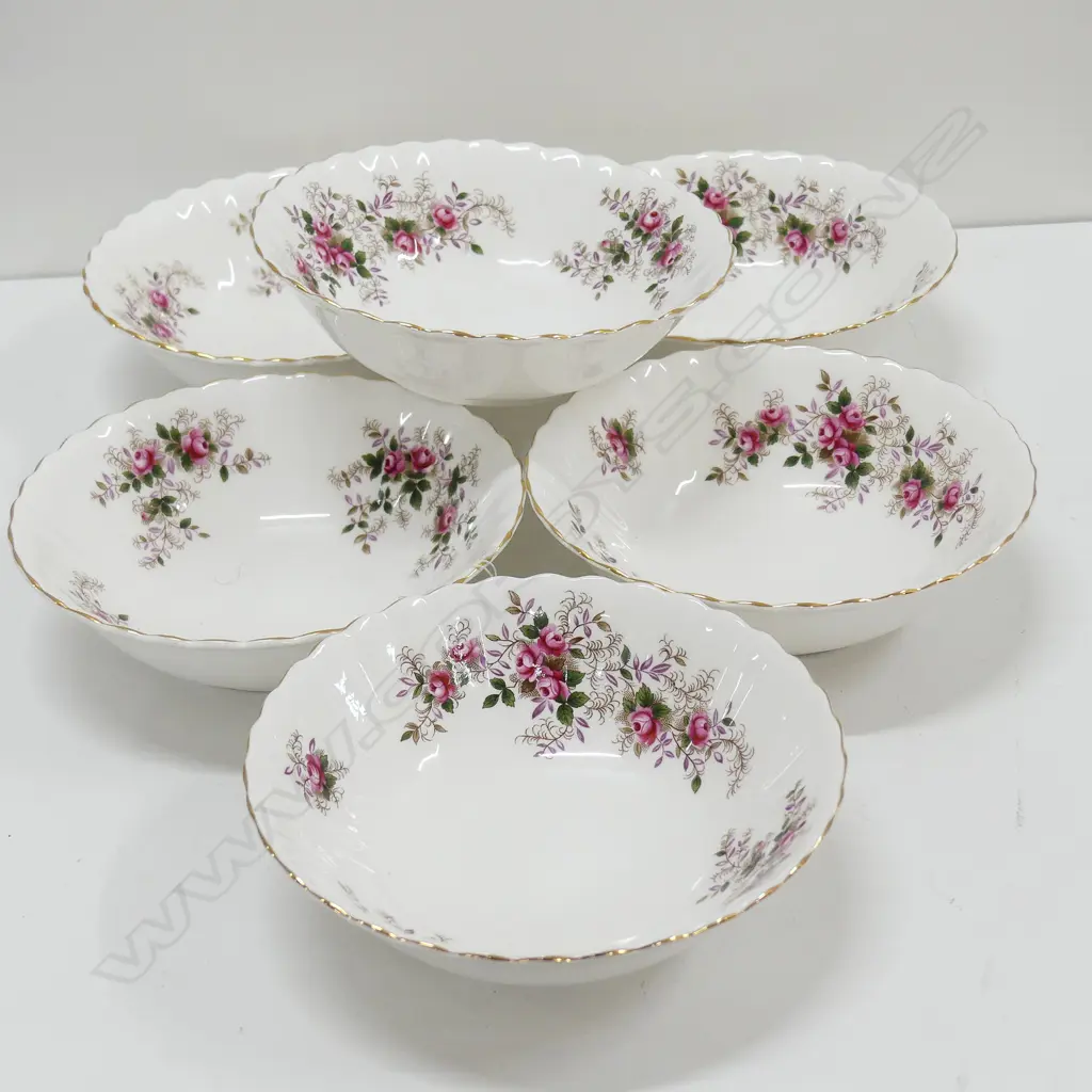 6 R/ALBERT LAVENDER ROSE BOWLS, DIA. 160MM Image 1++