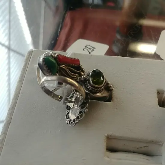 SILVER DRESS RING + 2 RINGS 