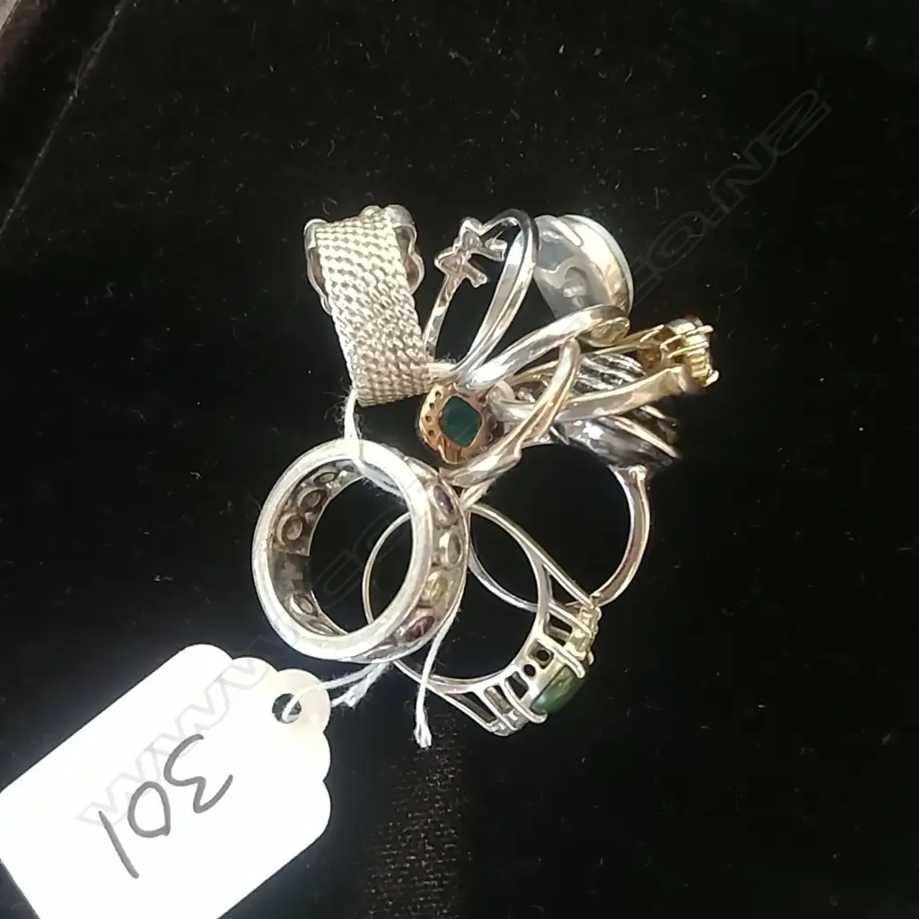 LOT STERLING RINGS ETC Image 1++