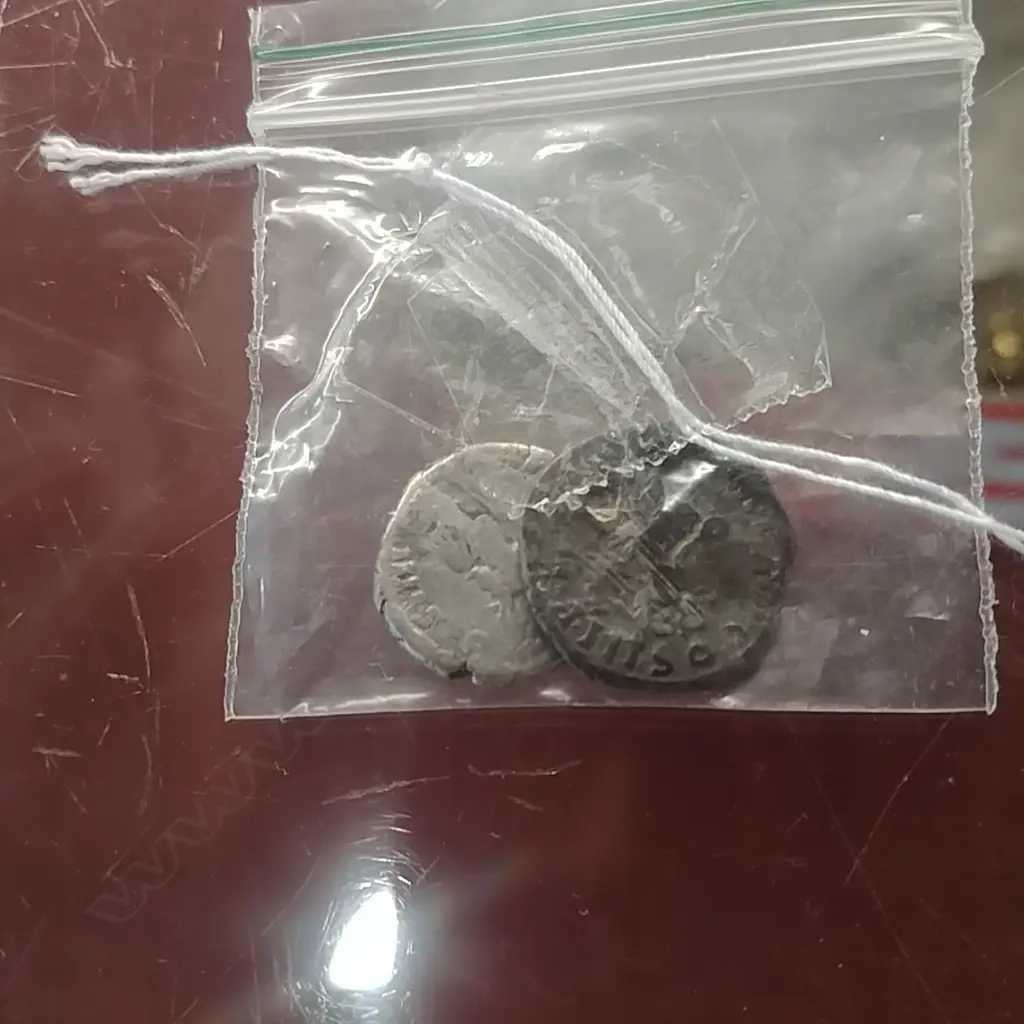 2 ROMAN DINARIUS of PIUS & TRAJAN Image 1++