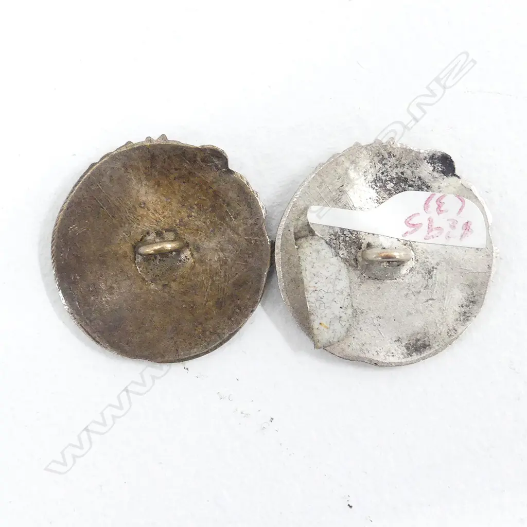 PR ART NOUVEAU SILVER PORTRAIT BUTTONS, DIA. 23MM Image 1++