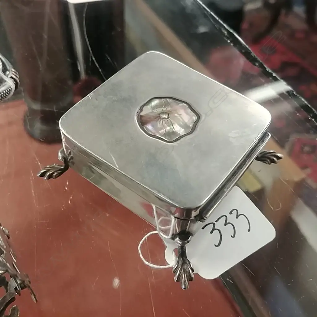 SILVER AND MOP BOX - BIRMINGHAM 1910 Image 1++