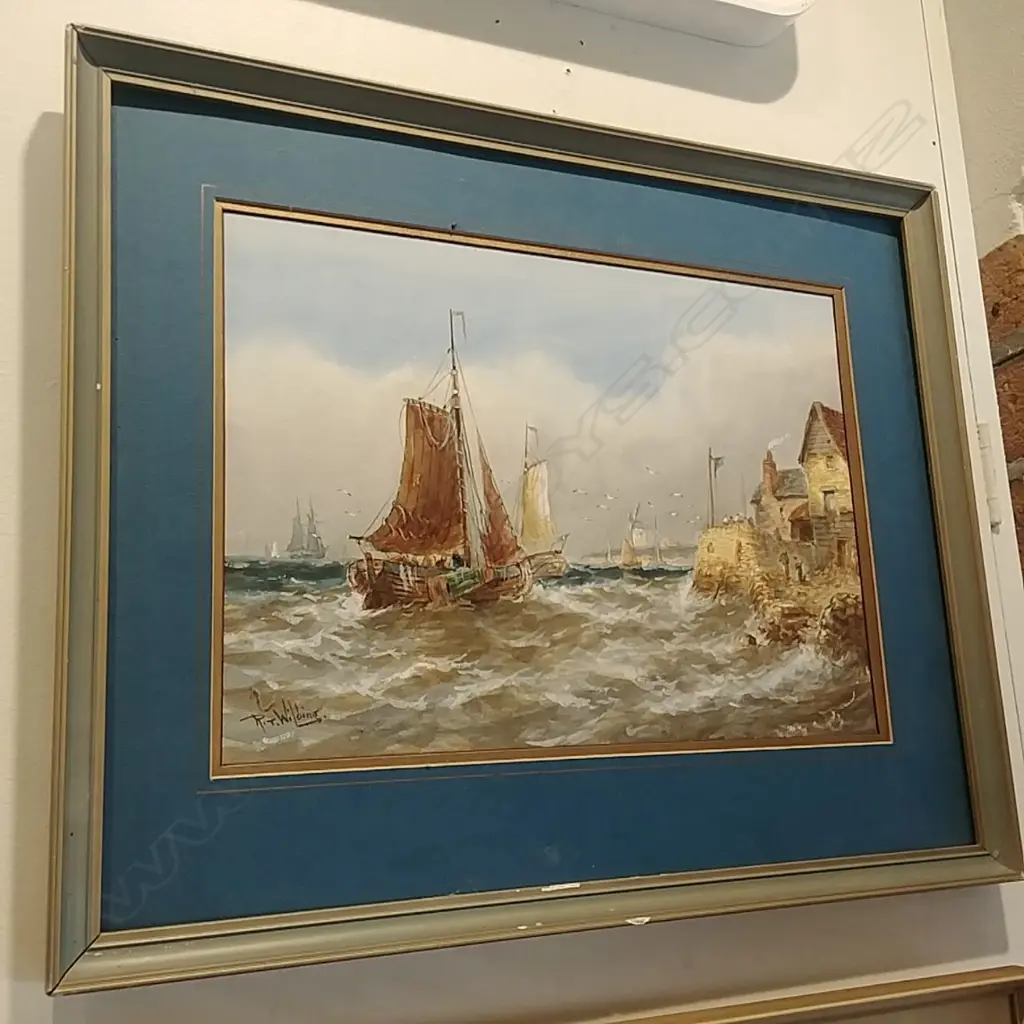 Robert Thornton WILDING W/C FISHING SCOWS CORNISH COAST Image 1++