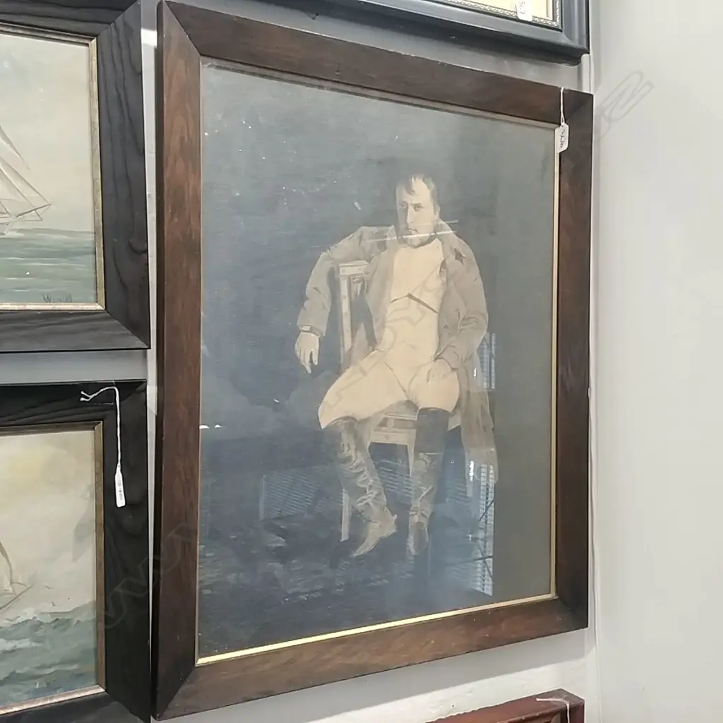 ORIGINAL DRAWING OF NAPOLEON SEATED BY H.C.BAU Image 1++