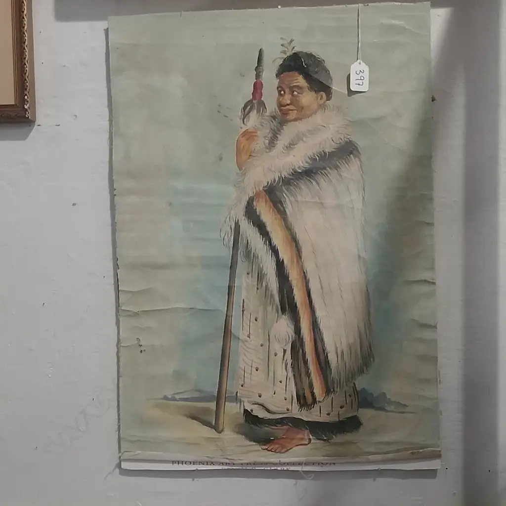 PAINTING OF A MAORI CHIEF Image 1++