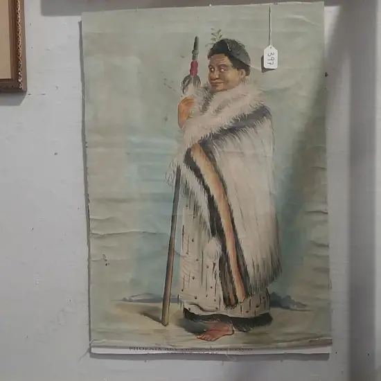 PAINTING OF A MAORI CHIEF