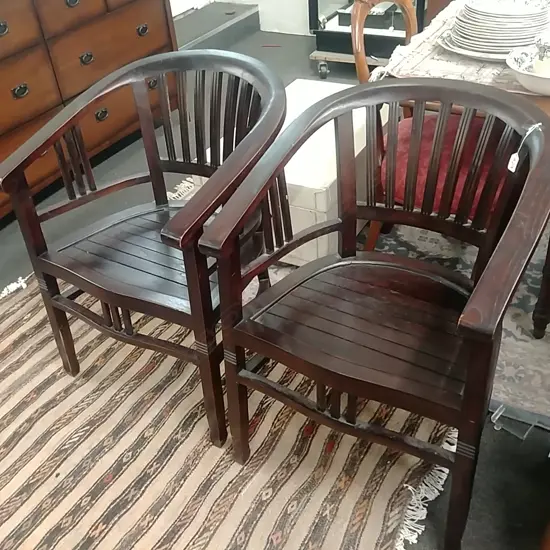 2 COLEDA HOOP BACK CHAIRS