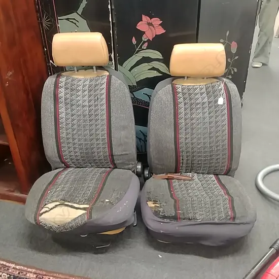 PAIR DATSUN 120Y FRONT CAR SEATS