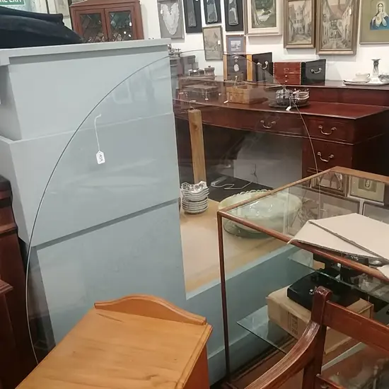 ROUND GLASS TABLE TOP + 3 OTHERS