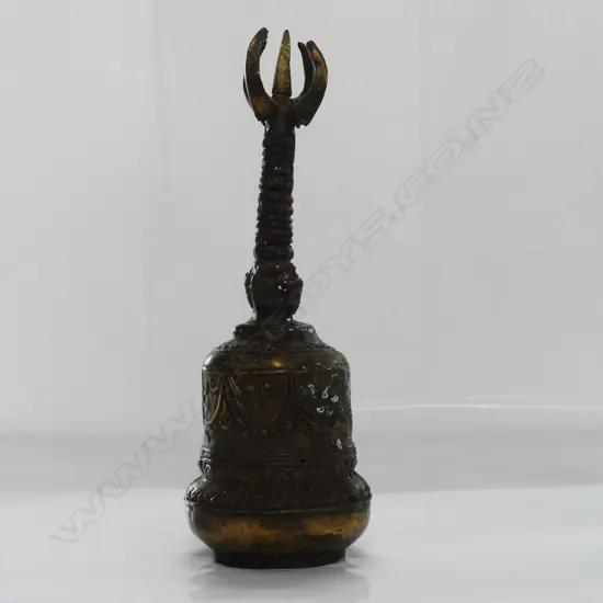 BRASS TIBETAN STYLE TEMPLE BELL