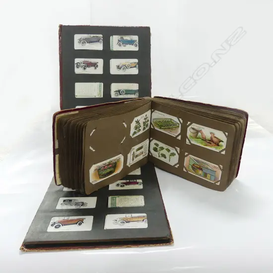 2 VINTAGE CIGARETTE CARD ALBUMS + CARDS
