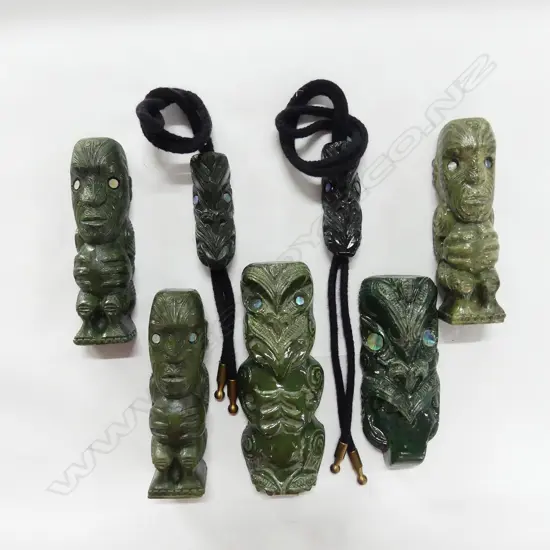 7  MAORI STYLIZED SML GREEN FIGURES