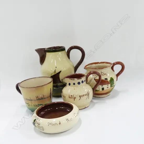 5 TORQUAY PCES; 3 JUGS ETC