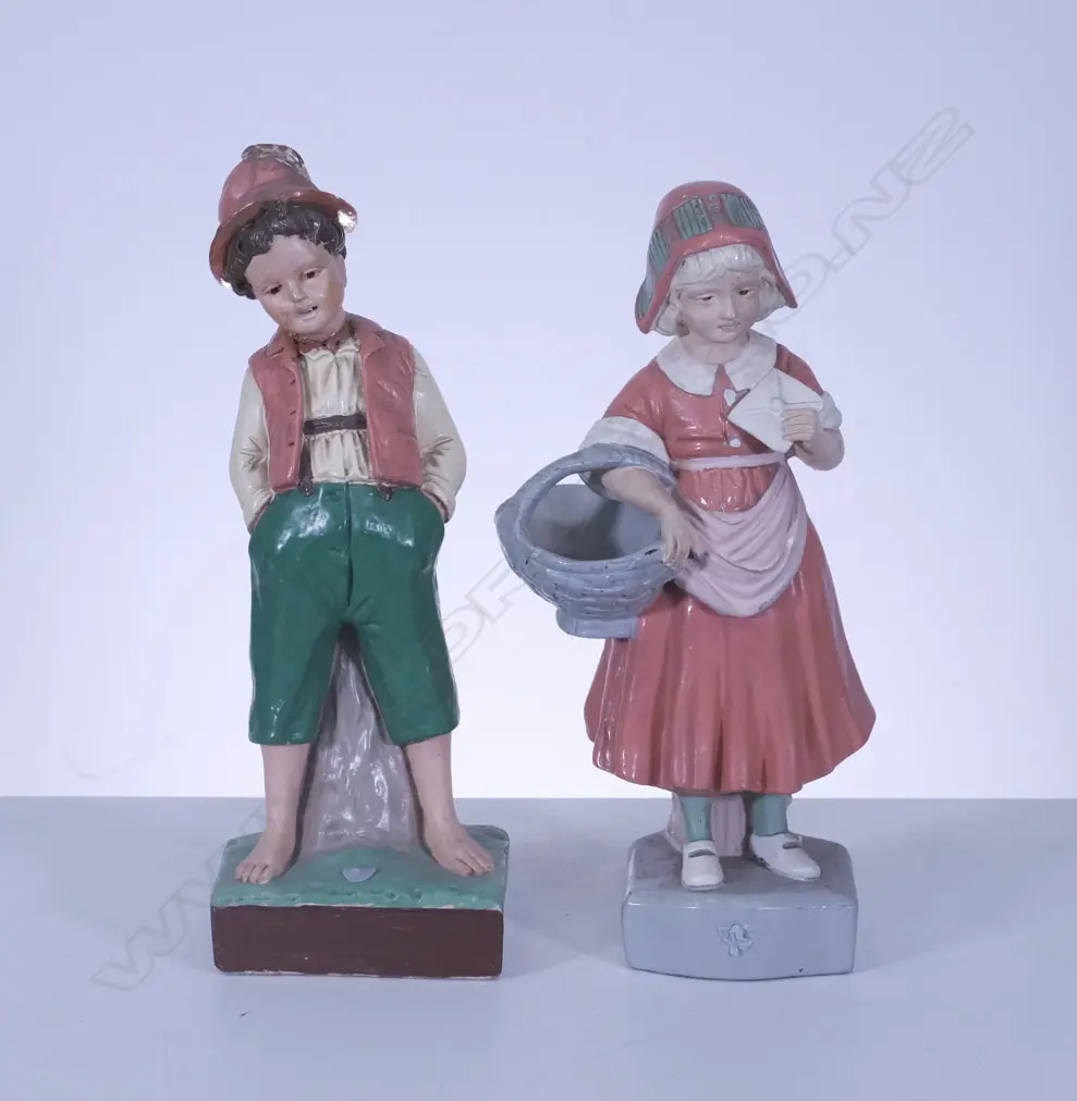 PR EDW PAINTED PLASTER CHILDREN FIGURES Image 1++
