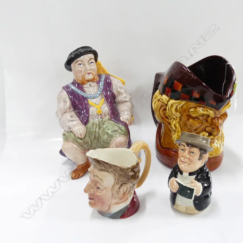 2 TOBY + 2 CHARACTER JUGS; DOULTON ETC Image 1++