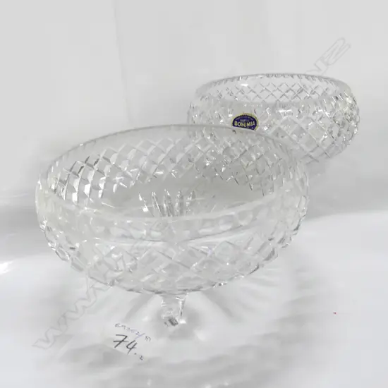 2 CRYSTAL BOWLS 