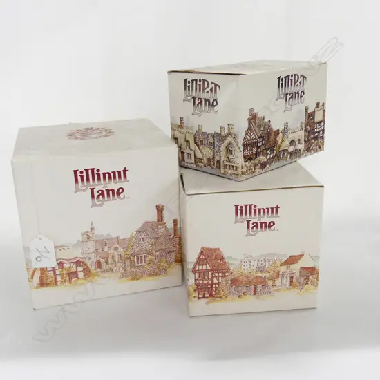 3 BOXED LILLIPUT LANE HOUSES