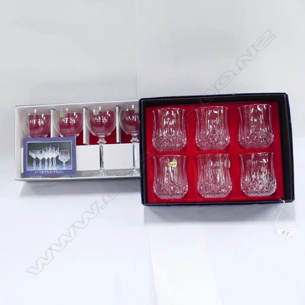 BOXED SET 6 CRYSTAL TUMBLERS + HOYA GLASS SET Image 1++