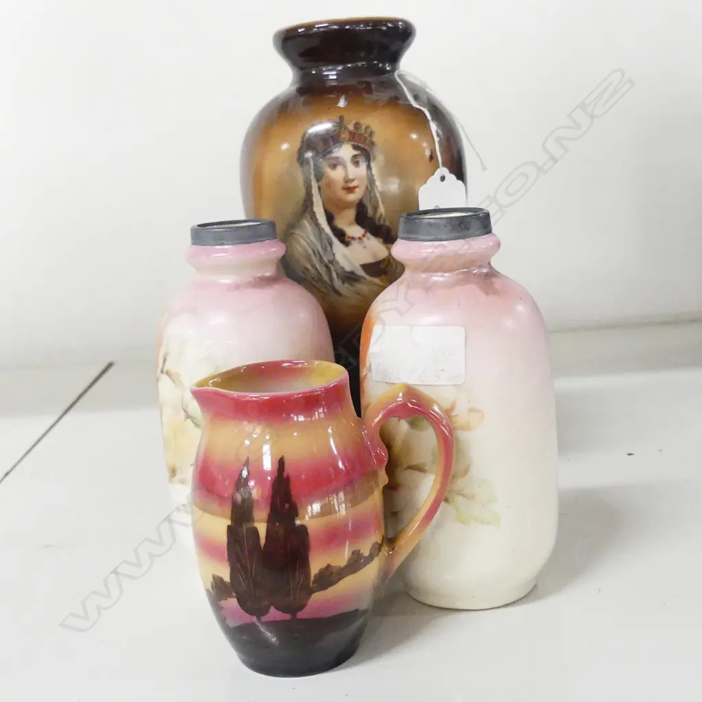 4 EUROPEAN PORCELAIN VASES/JUG Image 1++