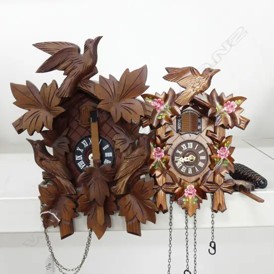 2 CUCKOO CLOCKS 
