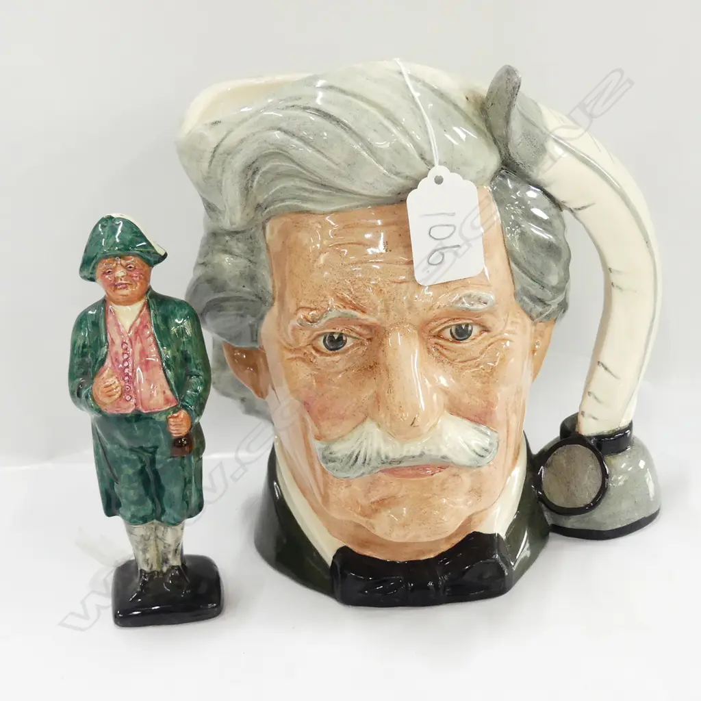 R/DOULTON JUG MARK TWAIN + OTHER FIGURE Image 1++