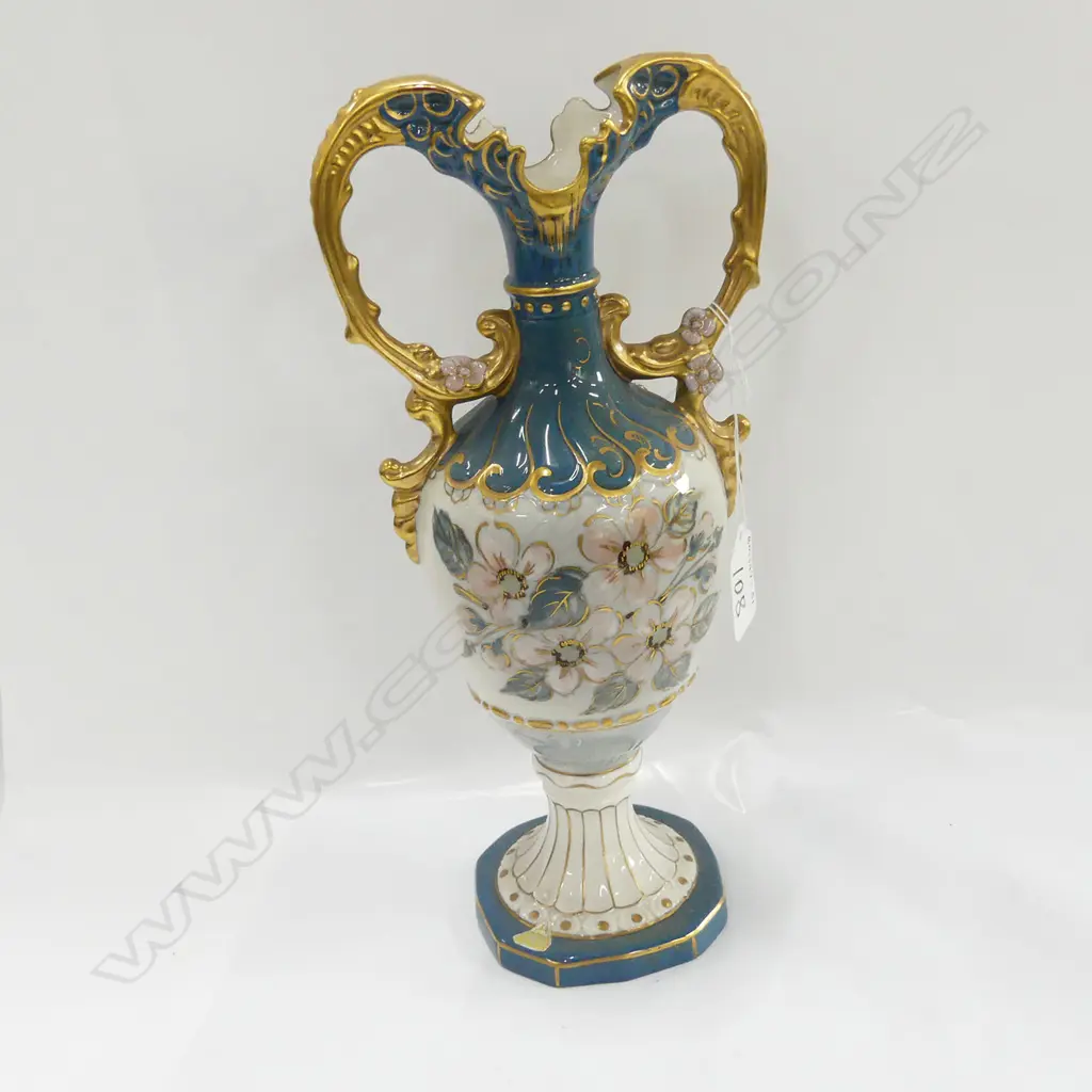 ROYAL DUX URN FLORAL & GILT Image 1++