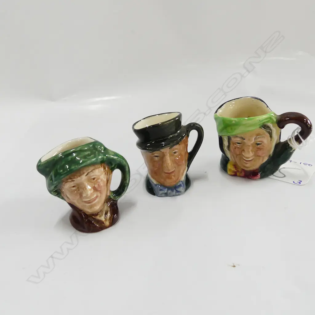 3 R/DOULTON MINI CHARACTER JUGS; GRANNY, PADDY ETC Image 1++