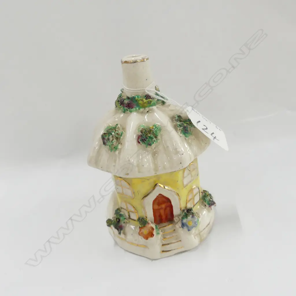 VICTORIAN CHINA COTTAGE PASTILLE BURNER Image 1++