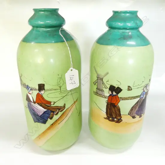 PR 1910 CONT. PORCELAIN VASES DUTCH CHILDREN