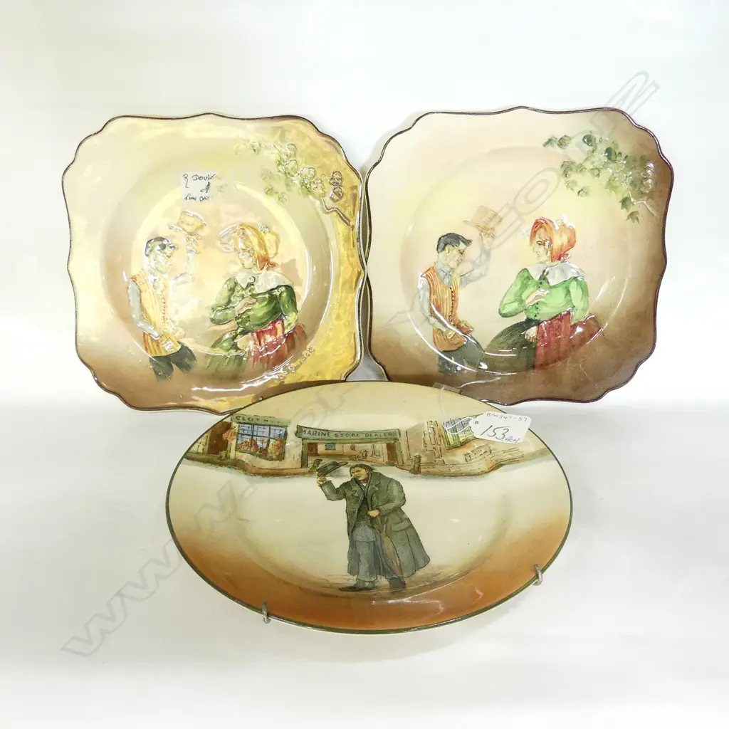 3 R/DOULTON PLATES: MR SQUIRES + PR Image 1++