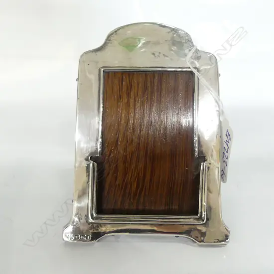 EDW SMALL SILVER PHOTO FRAME W CALENDAR, MAHOG. BACK