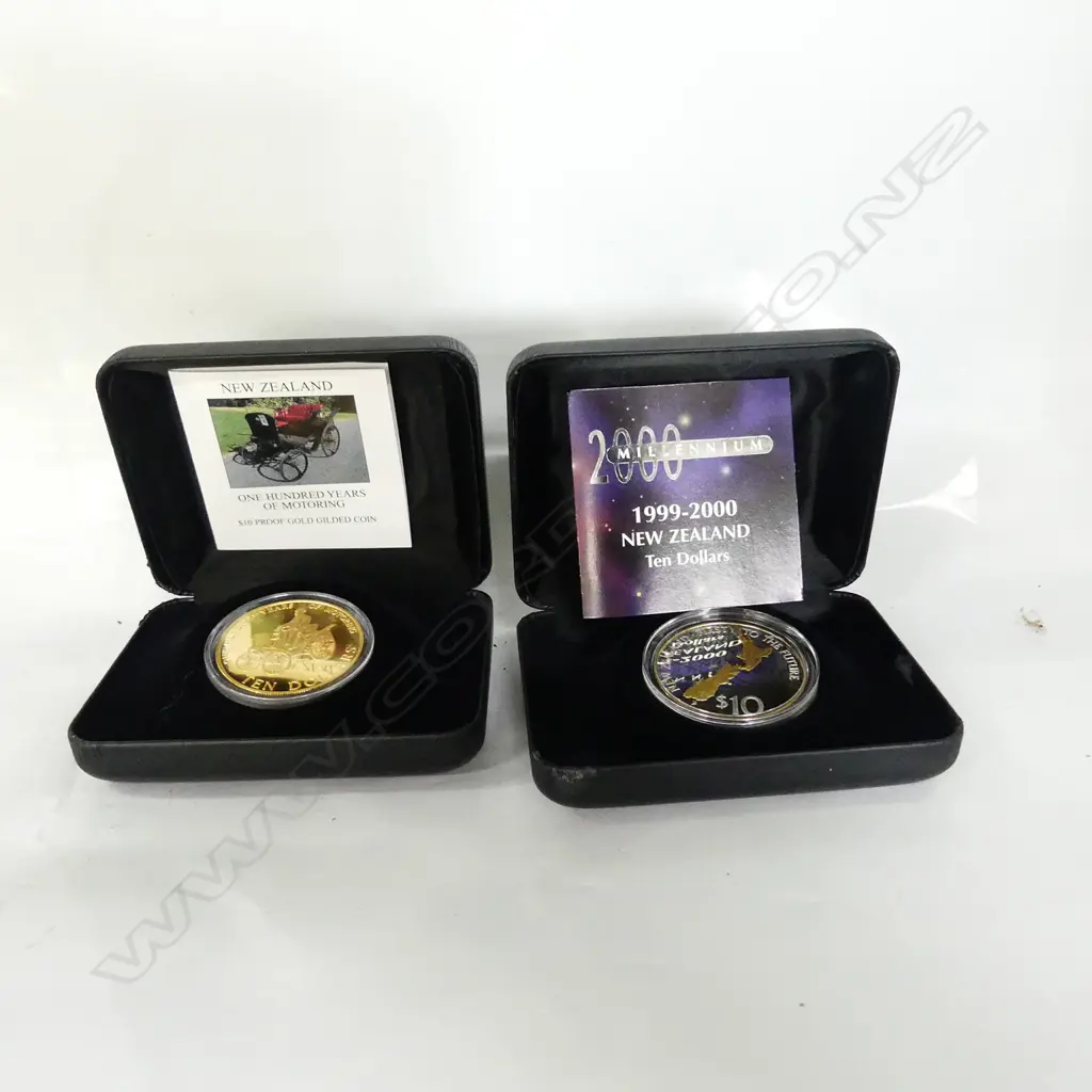 TWO BOXED $10 S/S PROOF COINS Image 1++