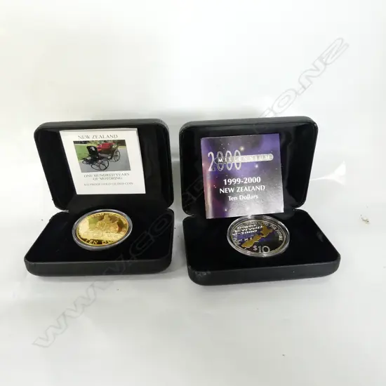 TWO BOXED $10 S/S PROOF COINS