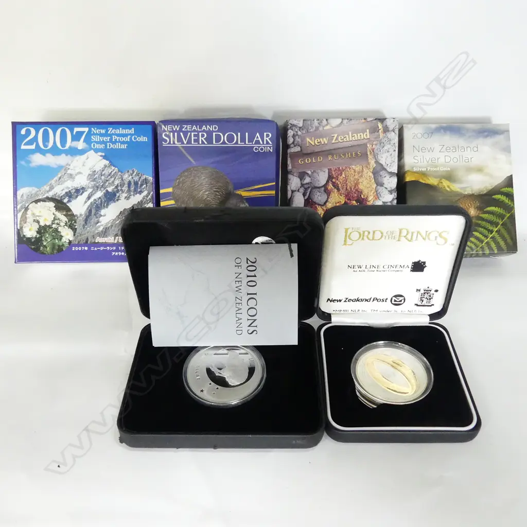 6 NZ PROOF SILVER COINS Image 1++