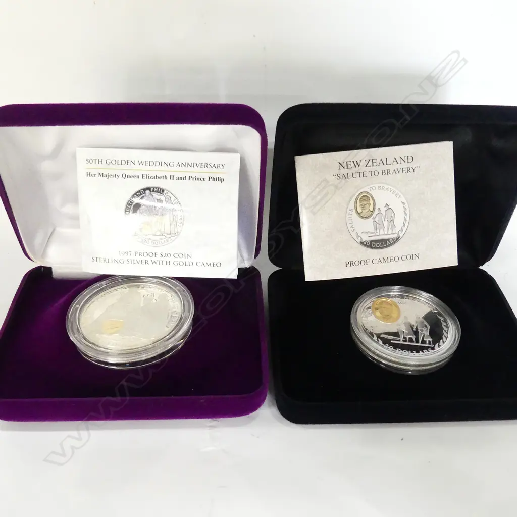 2 $20 CAMEO S/S PROOF COINS Image 1++
