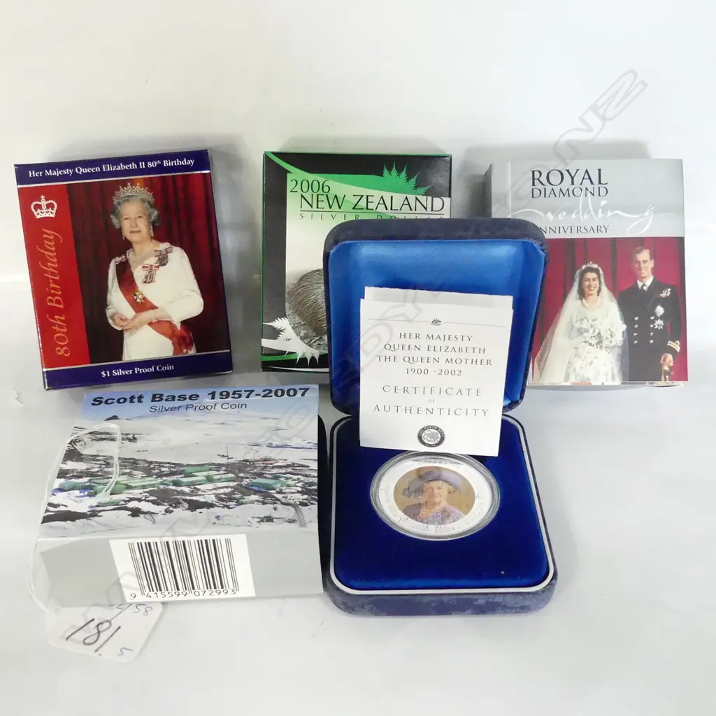 5 NZ PROOF SILVER COINS Image 1++