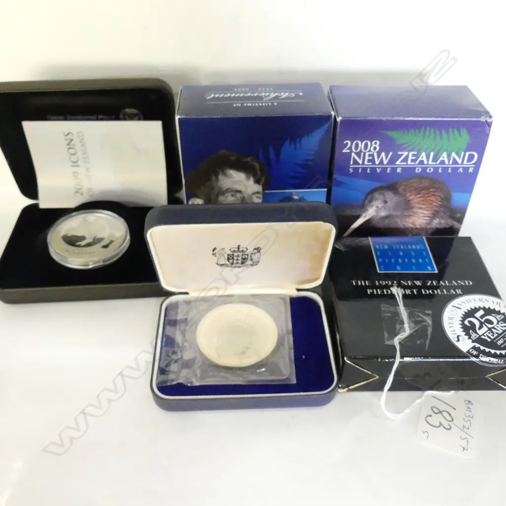 5 NZ PROOF SILVER COINS Image 1++
