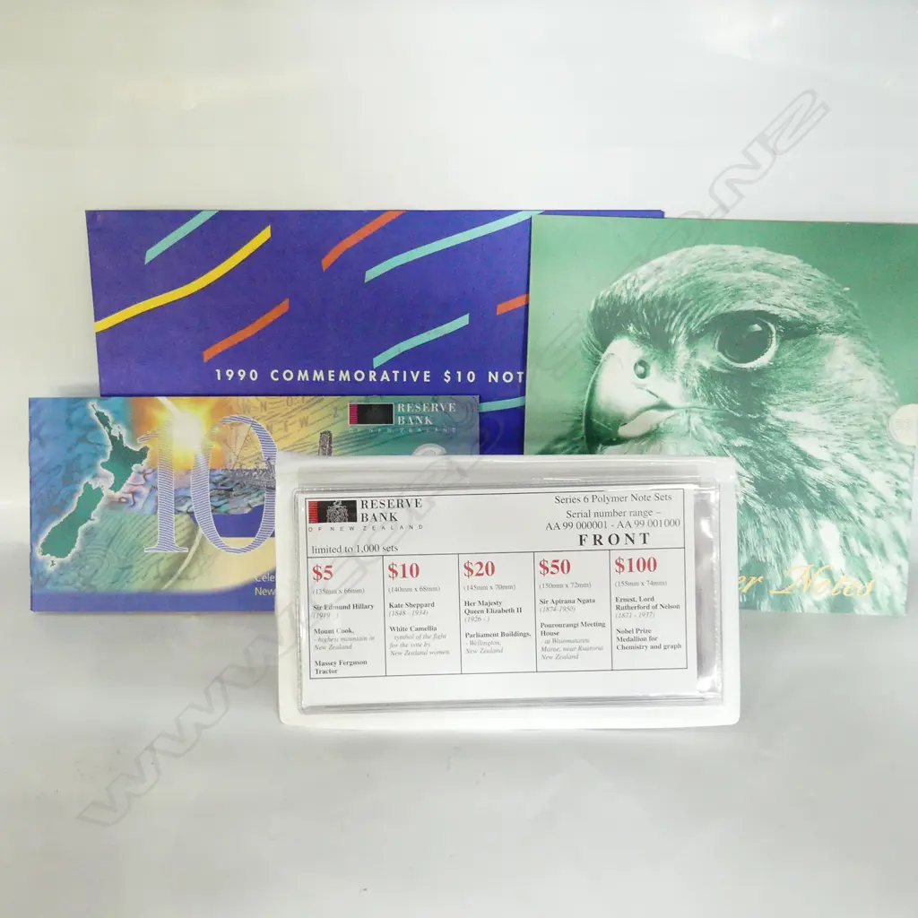 SET COMMEMORATIVE NZ NOTES - $245 LEGAL TENDER Image 1++
