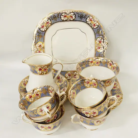PART BURNSCO TEASET + 2 COFFEE MUGS