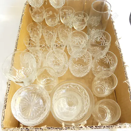 BOX SETS OF CRYSTAL GLASSES + CRYSTAL + GLASS