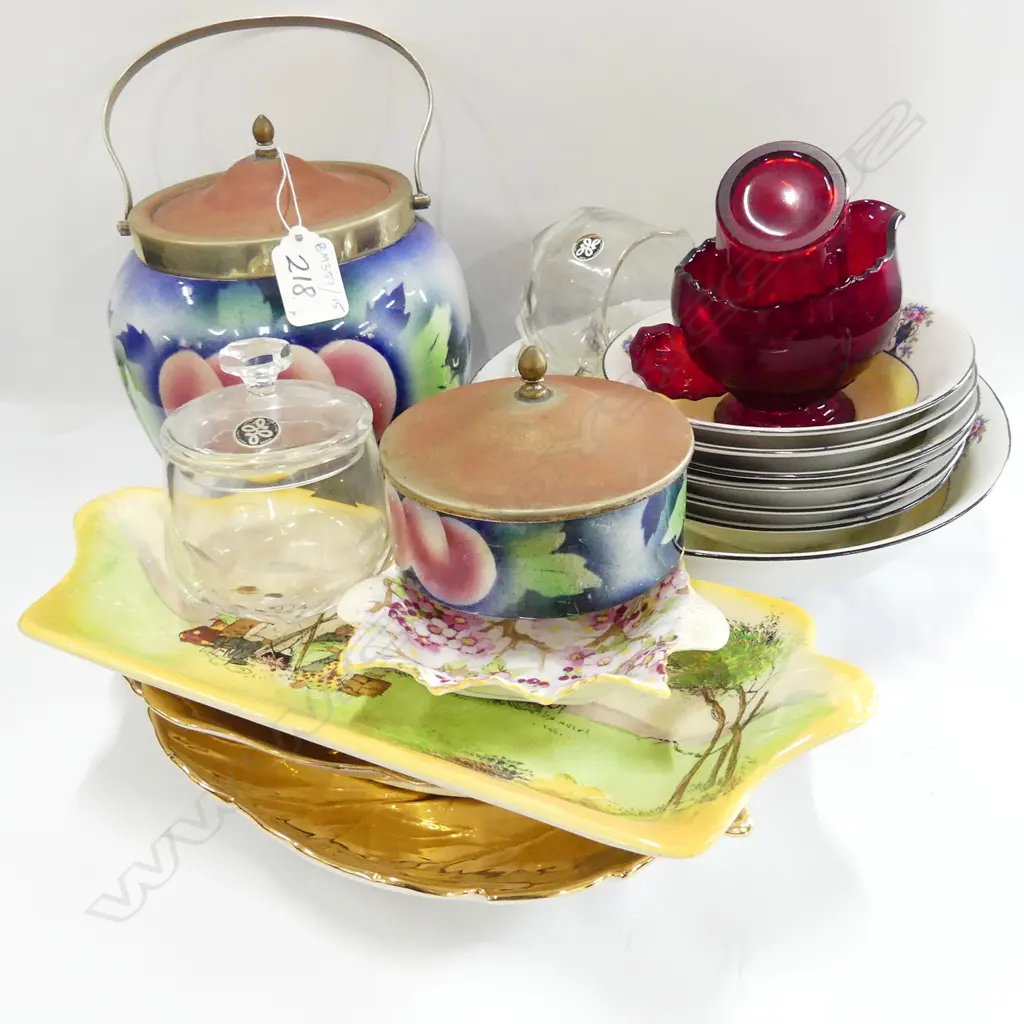 DECO LUSTRE BISCUIT BARREL & DISH, DOULTON, BOWL SET ETC Image 1++