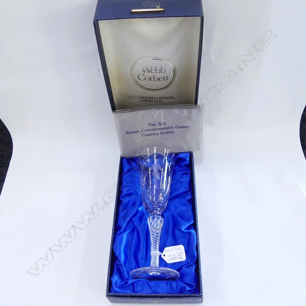 WEBB CORBET NZ 1974 TOASTING GOBLET, BOXED Image 1++